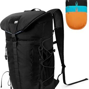Blue Quartz Black Travel Backpack with Organizer Pouches
